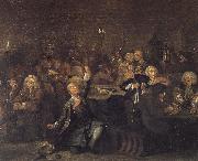 William Hogarth Prodigal son in the casino oil painting